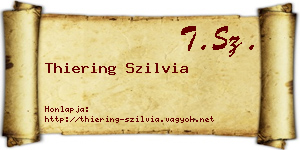 Thiering Szilvia névjegykártya